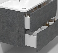 Водолей Мебель для ванной Adel 70 подвесная серый камень – фотография-4
